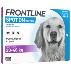 Frontline Spot-on Chien L de 20-40kg 4 Pipettes de 2,68ml