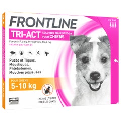 Frontline Tri-act Spot-on Chien de 5-10kg 3 Pipettes de 1ml