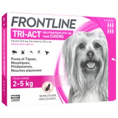 Frontline Tri-act Spot-on Chien de 2-5kg 6 Pipettes de 0,5ml