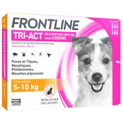 Frontline Tri-act Spot-on Chien 5-10kg 6 Pipettes de 1ml