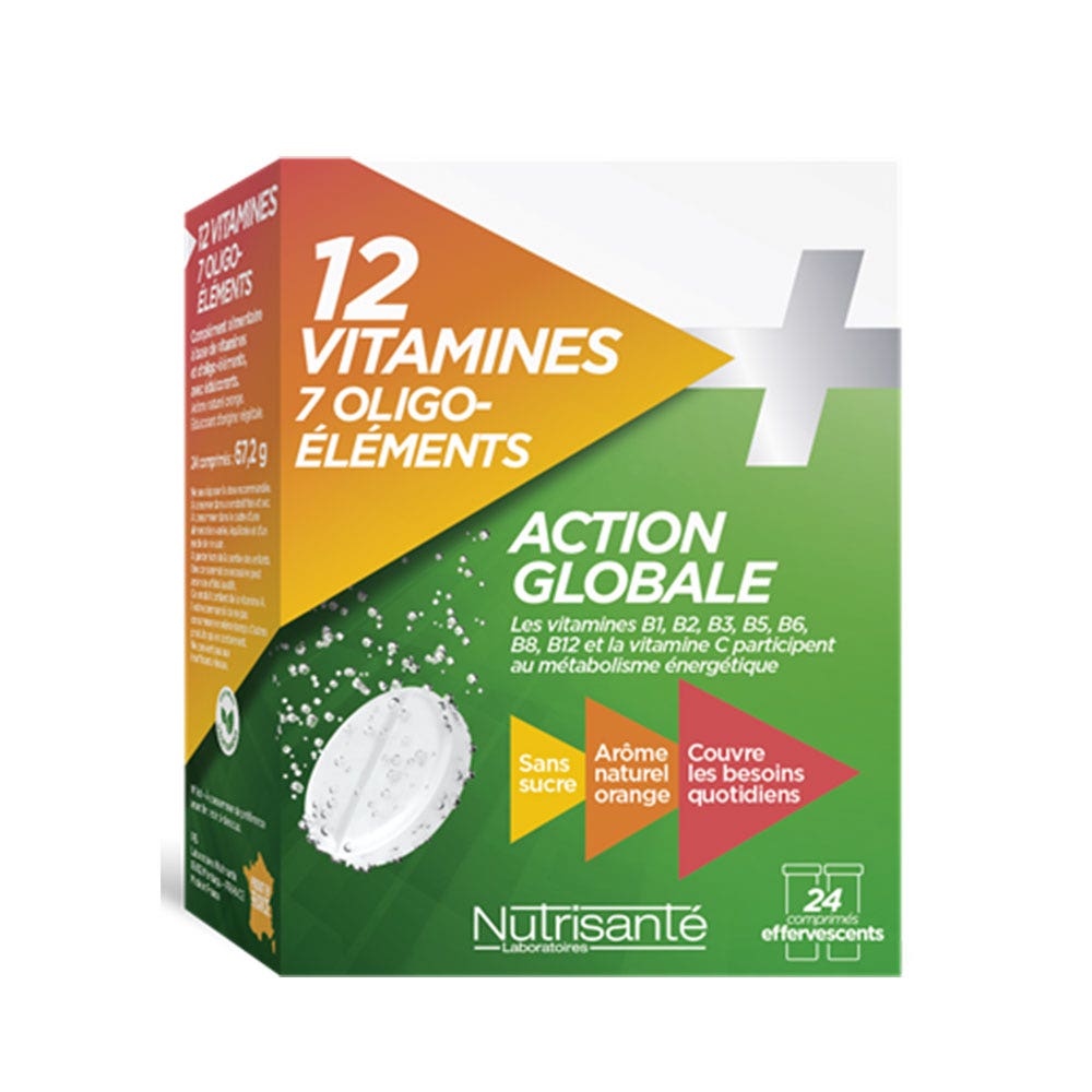 Nutrisante 12 Vitamines + 7 Oligo-elements 24 Comprimes