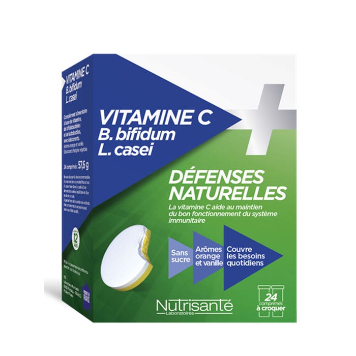 Vitamine C + Probiotiques 24 Comprimes Nutrisante