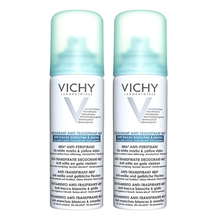 Vichy Déodorant Anti Transpirant Anti Trace Spray 2x125ml