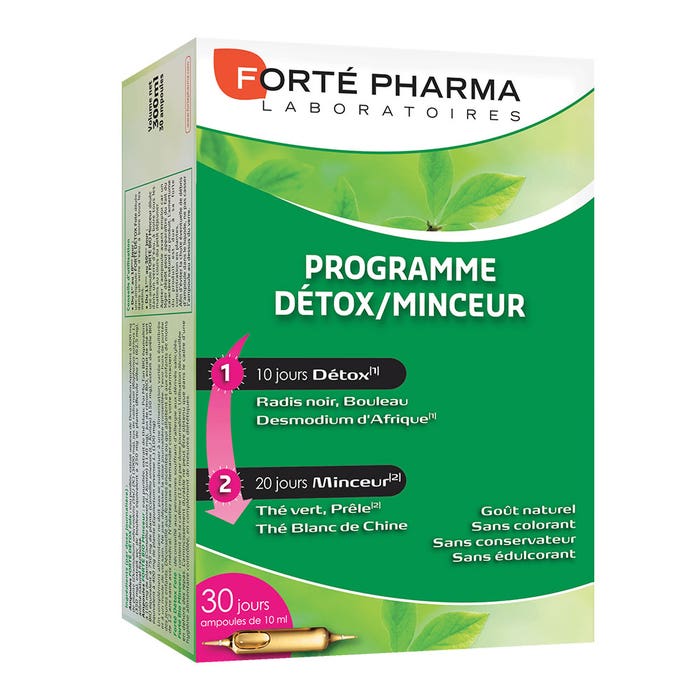Forté Pharma Programme Detox Minceur 30 Ampoules 10ml