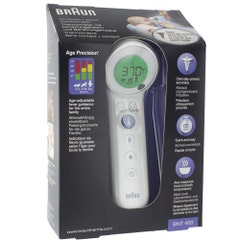 Braun Thermometre Bnt400we Sans Contact Et Frontal Avec Age Precision