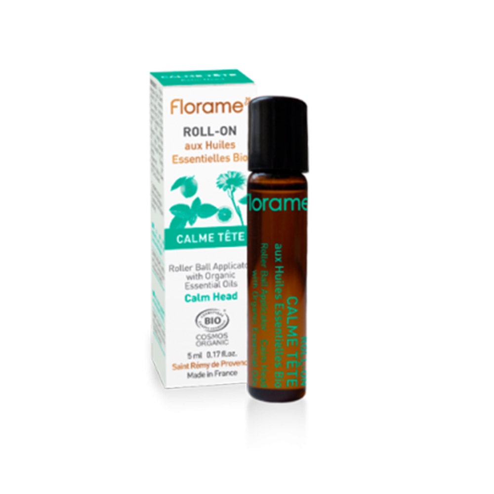 Florame Roll-on Calme Tete Aux Huiles Essentielles Bio 5ml