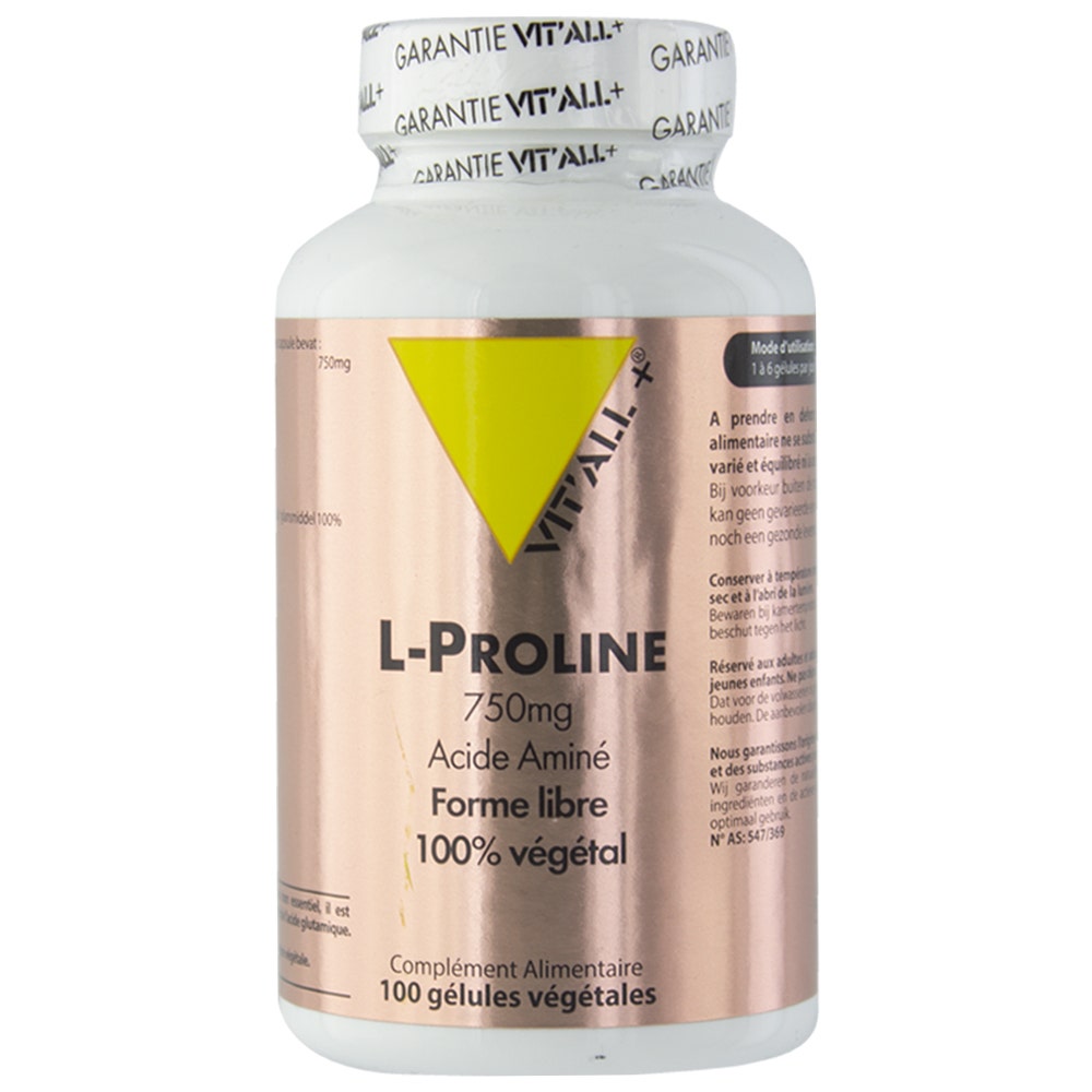 Vit'All+ L-proline 750mg 100 Gélules