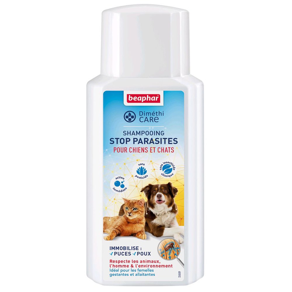 Beaphar Dimethicare Shampooing Stop Parasites Pour Chiens Et Chats 200ml