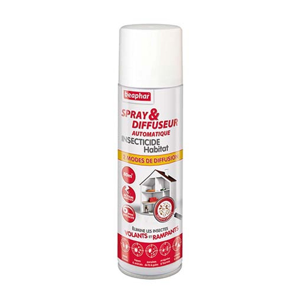 Beaphar Spray Et Diffuseur Automatique Insecticide Habitat 250ml