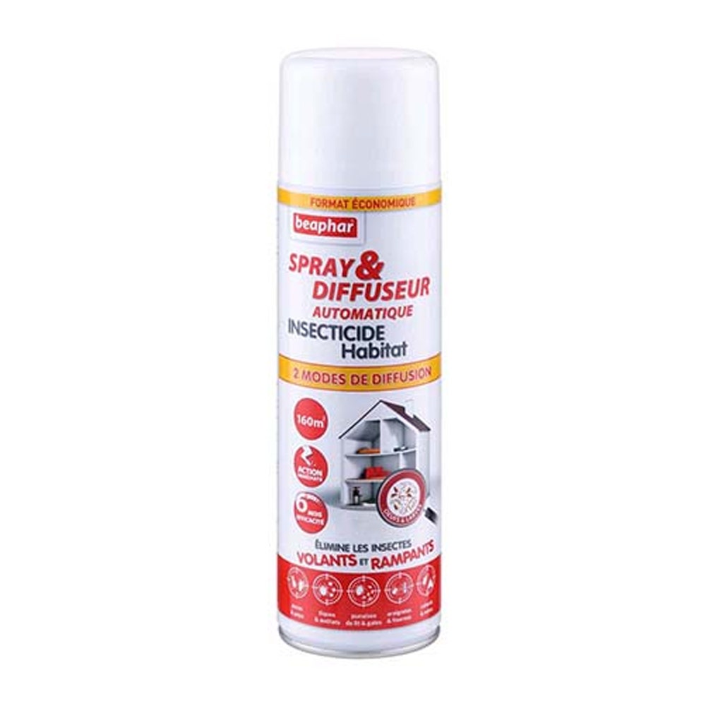 Beaphar Spray Et Diffuseur Automatique Insecticide Habitat 500ml