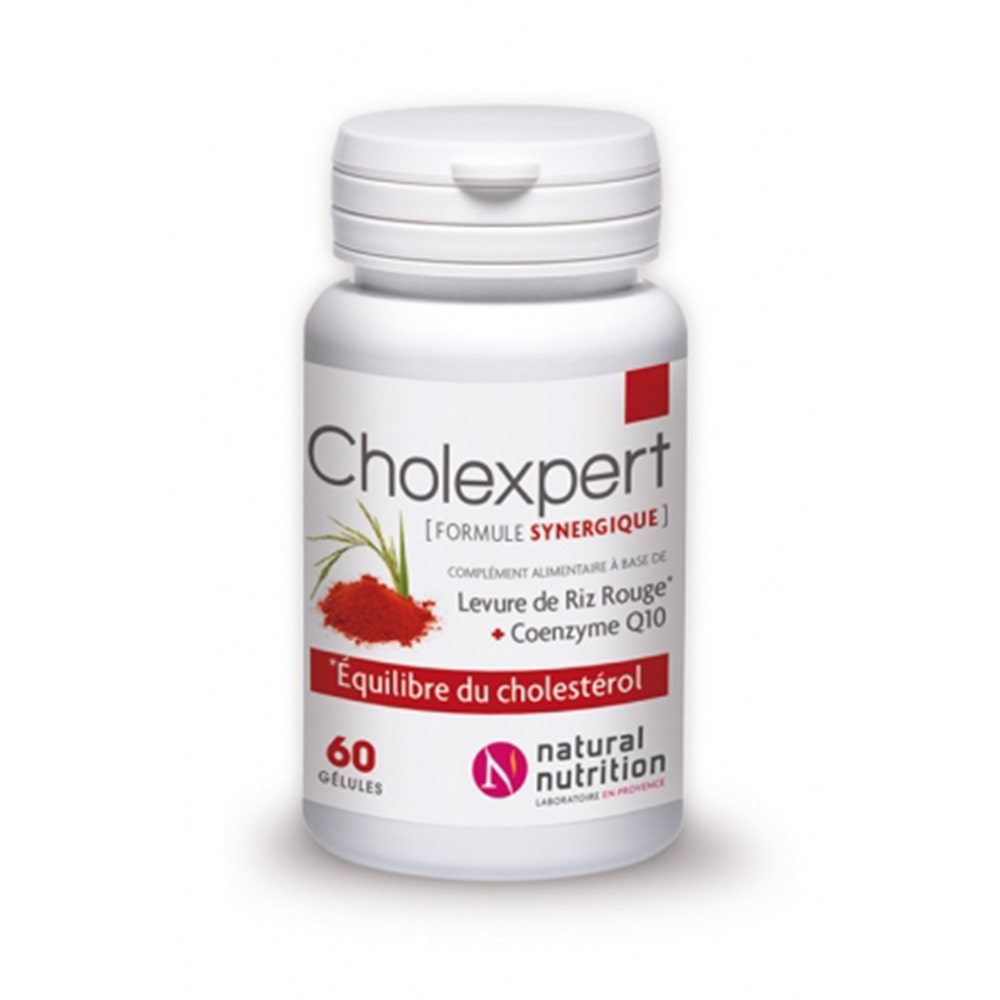 Natural Nutrition Cholexpert Levure De Riz Rouge + Q10 60 Gelules