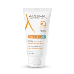 A-Derma Protect Fluide Matifiant Tres Haute Protection Spf50+ 40ml