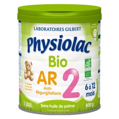 Physiolac Bio Ar 2 Lait En Poudre 6 A 12 Mois 800g