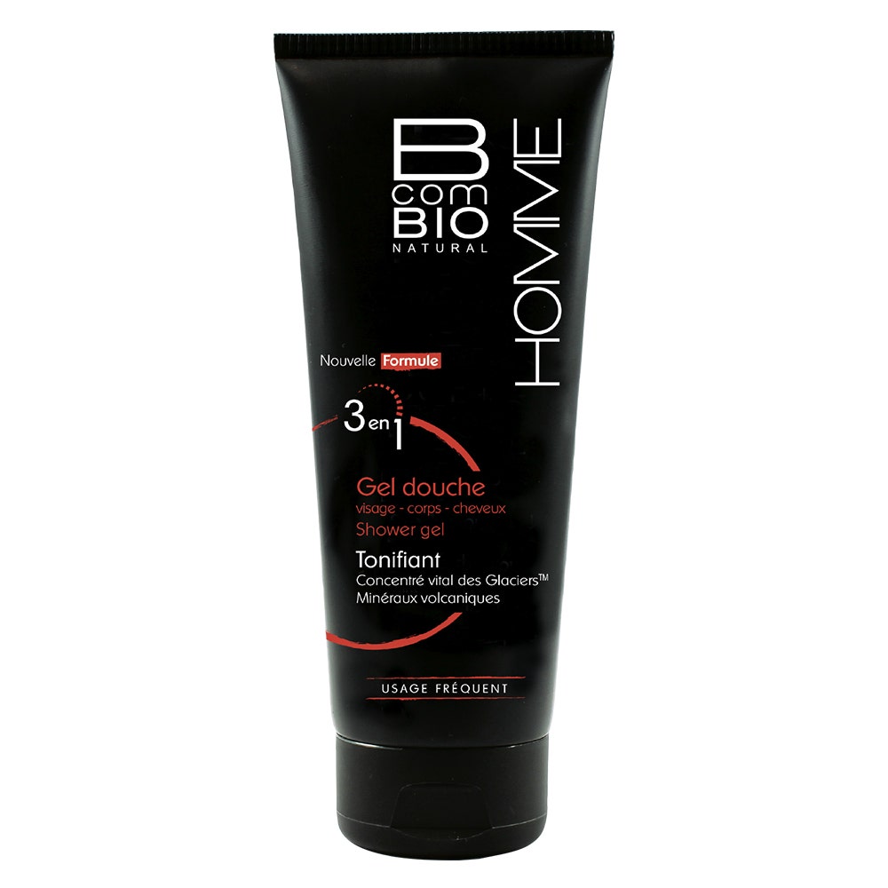 Bcombio Natural Homme Gel Douche 3 En 1 Tonifiant Corps Visage Et Cheveux Bio 200ml