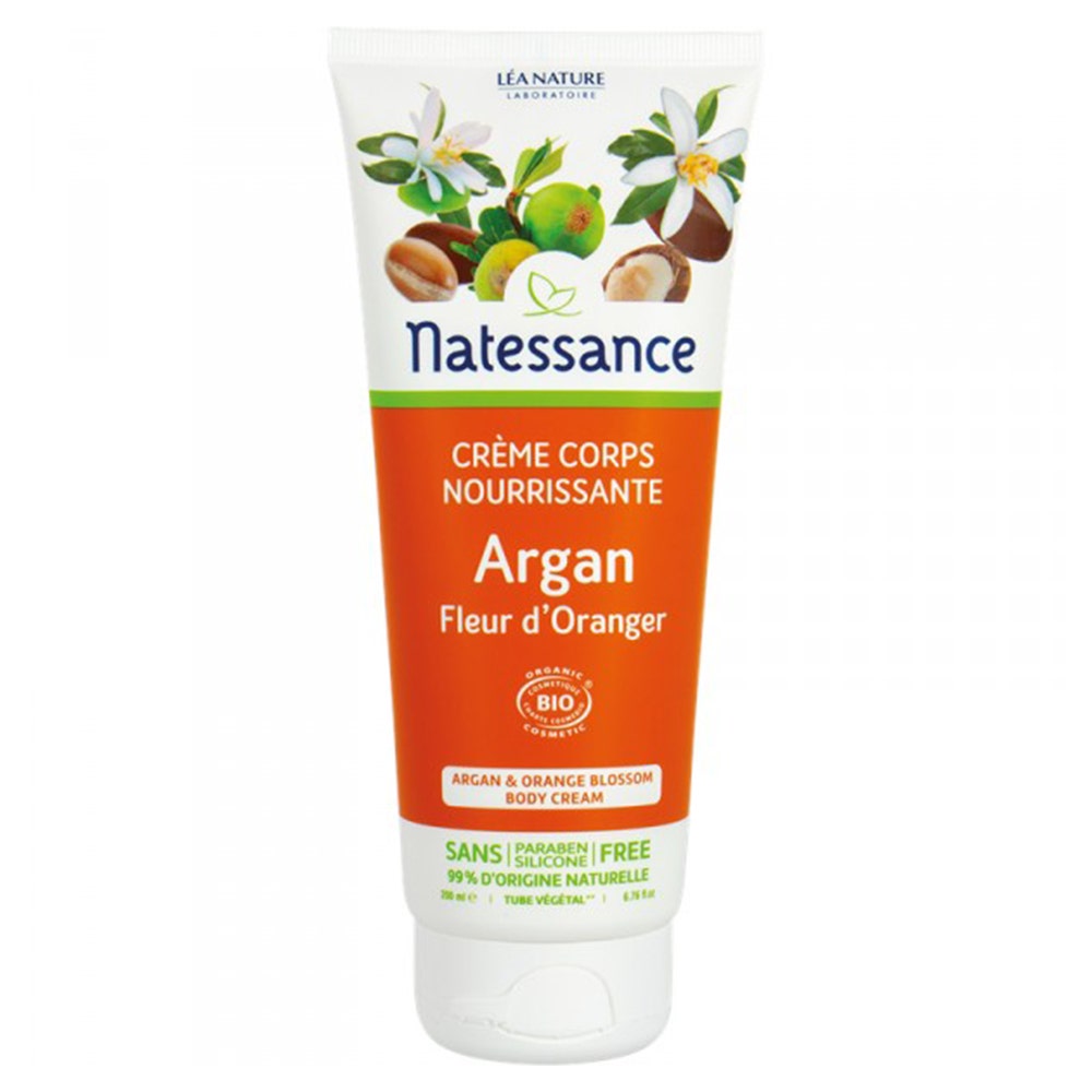 Natessance Argan Creme Corps Fleur D'oranger Bio 200 ml