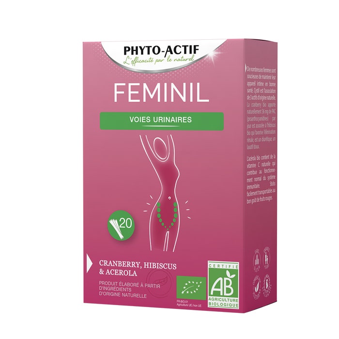 Phyto-Actif Feminil 20 Sticks Voies Urinaires