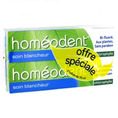 Boiron Homeodent Dentifrice Soin Blancheur Chlorophylle 2x75ml