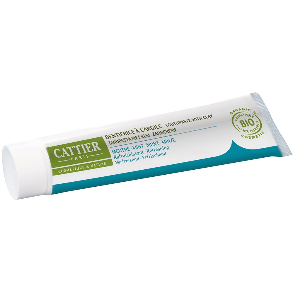 Cattier Dentifrice Dentargile A L'huile Essentielle De Menthe Bio 75ml