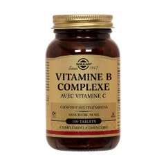 Solgar B-Complex avec Vitamine C Complex avec Vitamine C Vitalité Sommeil 100 comprimés