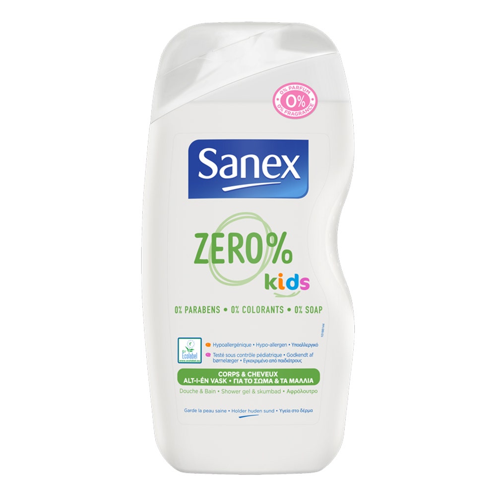 Sanex Gel Douche Zero % Kids Corps Et Cheveux 500 ml