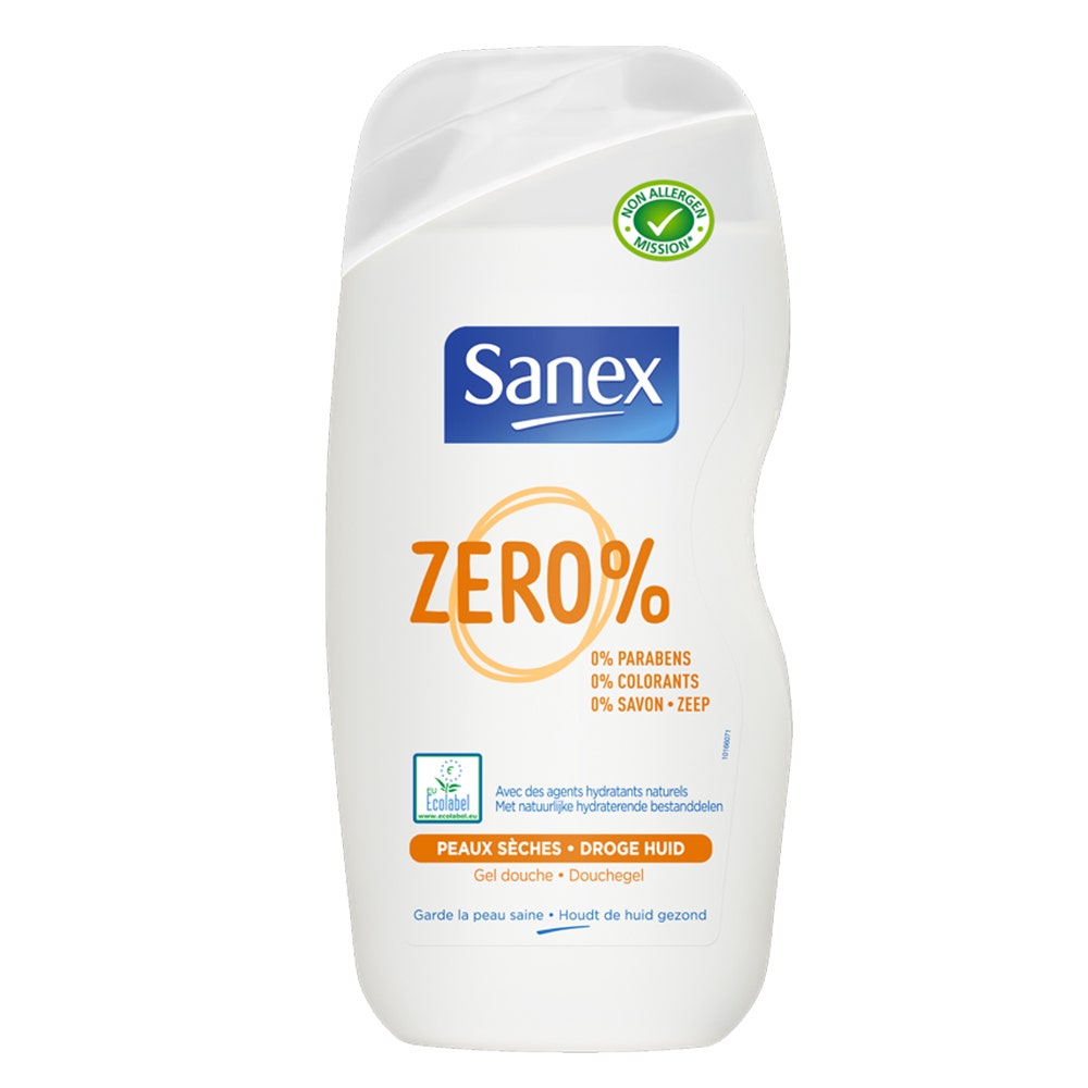 Sanex Gel Douche Zero % Peaux Seches 500 ml