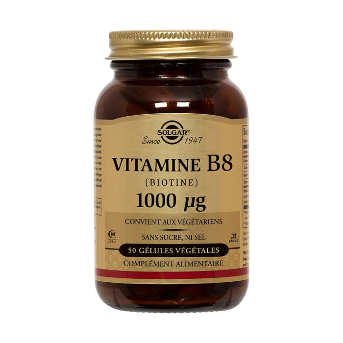 Solgar Vitamine B8 Biotine Beauté Peau, Cheveux 50 gélules végétales