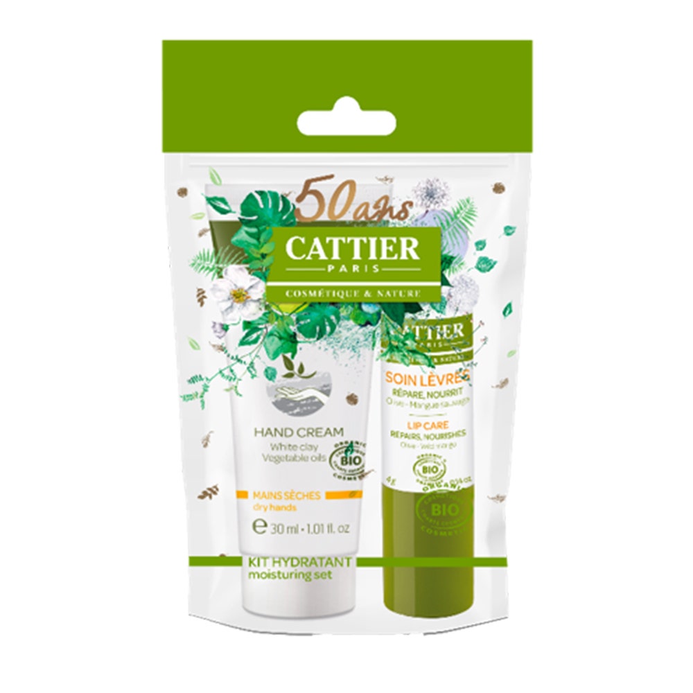 Cattier Kit Hydratant Levres Et Mains Bio 30ml
