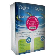 Quies Optik Solution Pour Lentilles De Contact Souples 2x360ml