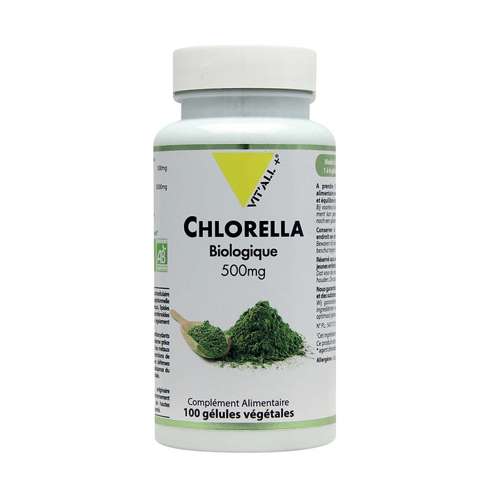 Vit'All+ Chlorella Bio 500mg 100 gélules végétales