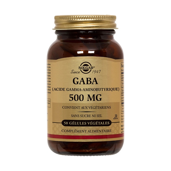 Gaba (acide Gamma-aminobutyrique) 50 Gelules 500 mg Solgar