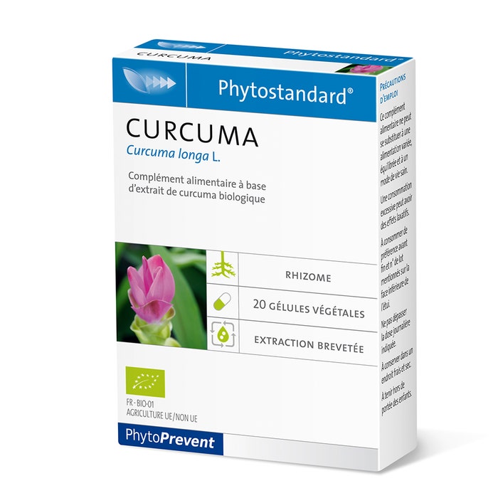 Curcuma Bio 20 gélules Phytostandard Pileje