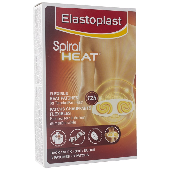 Spiral Heat Dos Et Nuque 3 Patchs Chauffants Elastoplast