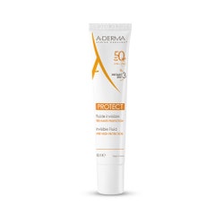 A-Derma Protect Protect Fluide Invisible Spf50+ Peaux Fragiles Mixtes A Grasses 40ml