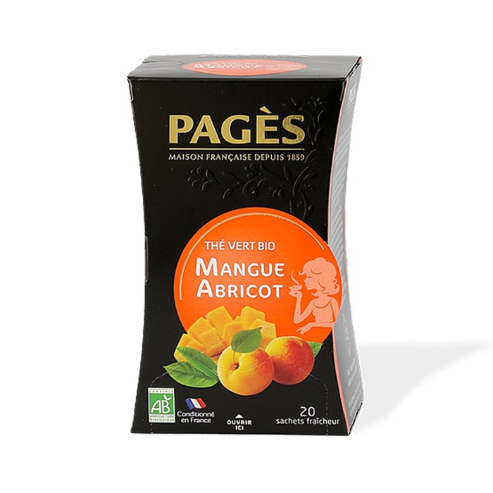 The Vert Mangue Abricot Bio 20 Sachets Pagès
