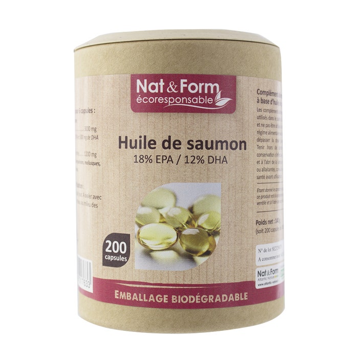 Nat&Form Huile De Saumon Ecoresponsables 200 Capsules