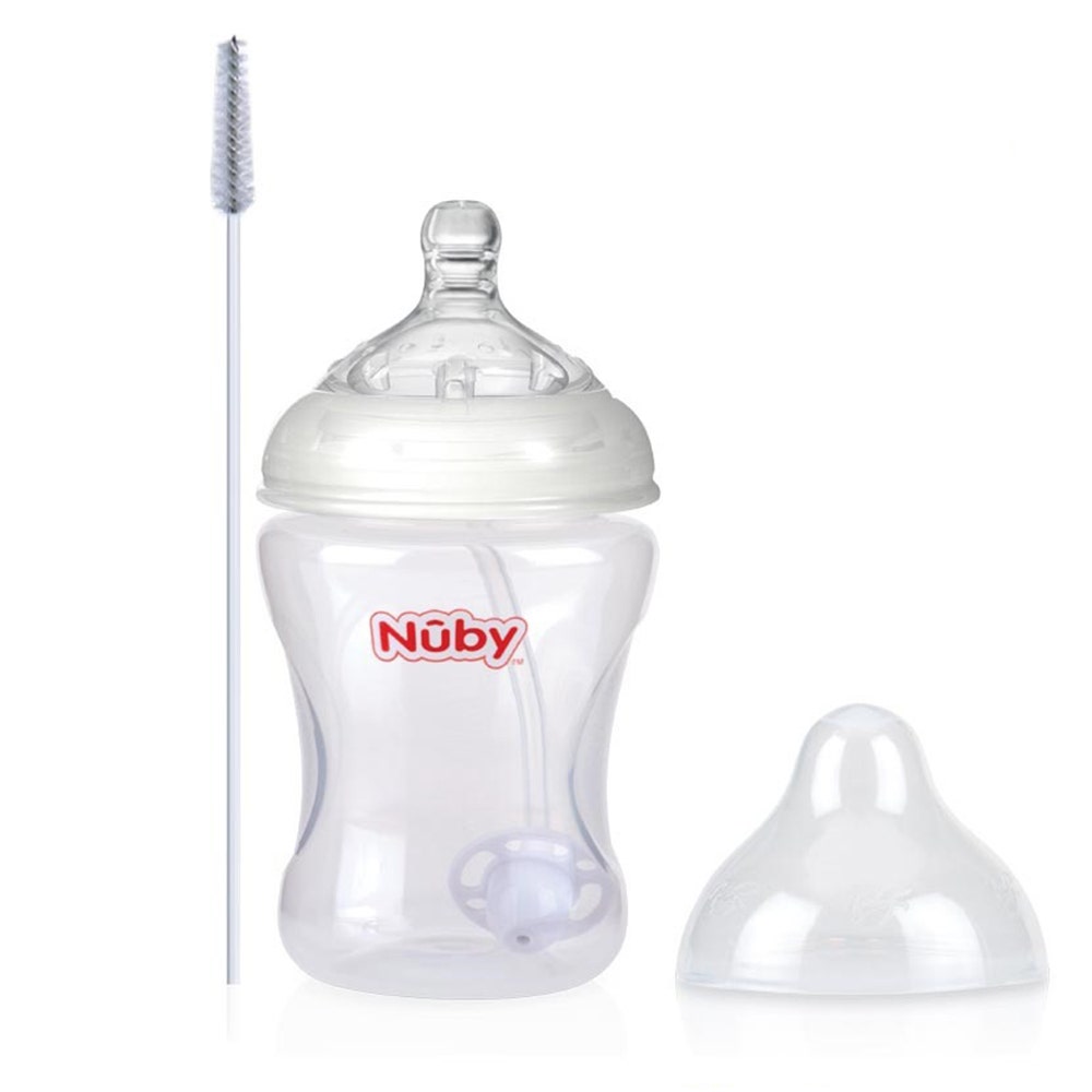 Nuby Biberon Anti-reflux Et Anti-colique Avec Paille 360&deg; 0 Mois Et Plus 240ml
