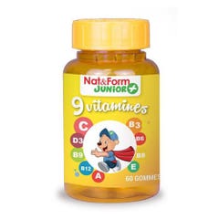 Nat&Form 9 Vitamines Junior 60 Gommes