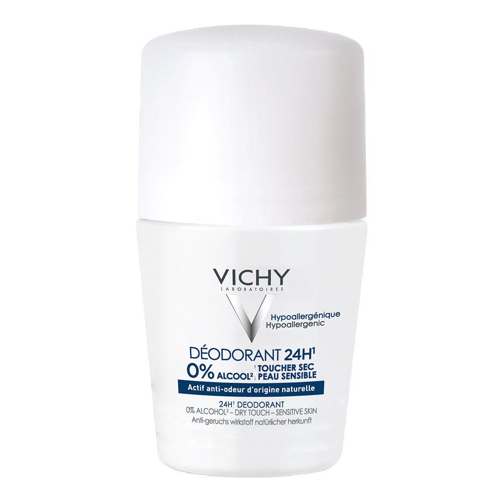 Vichy Déodorant 24h Toucher Sec Roll-on Peaux Sensibles 50ml