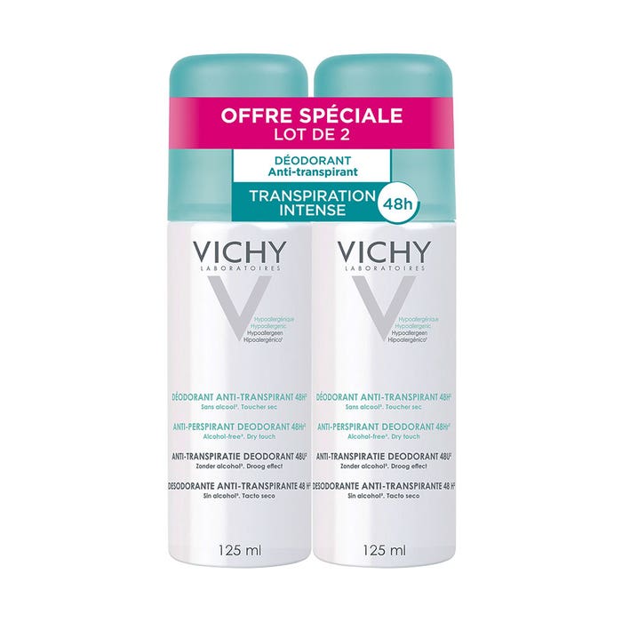 Vichy Déodorant Anti Transpirant Spray 2x125ml