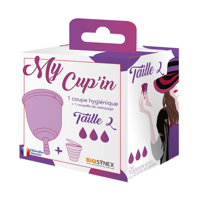 My Cup'in 1 Coupe Hygienique + 1 Coupelle De Nettoyage Taille 2 Biosynex