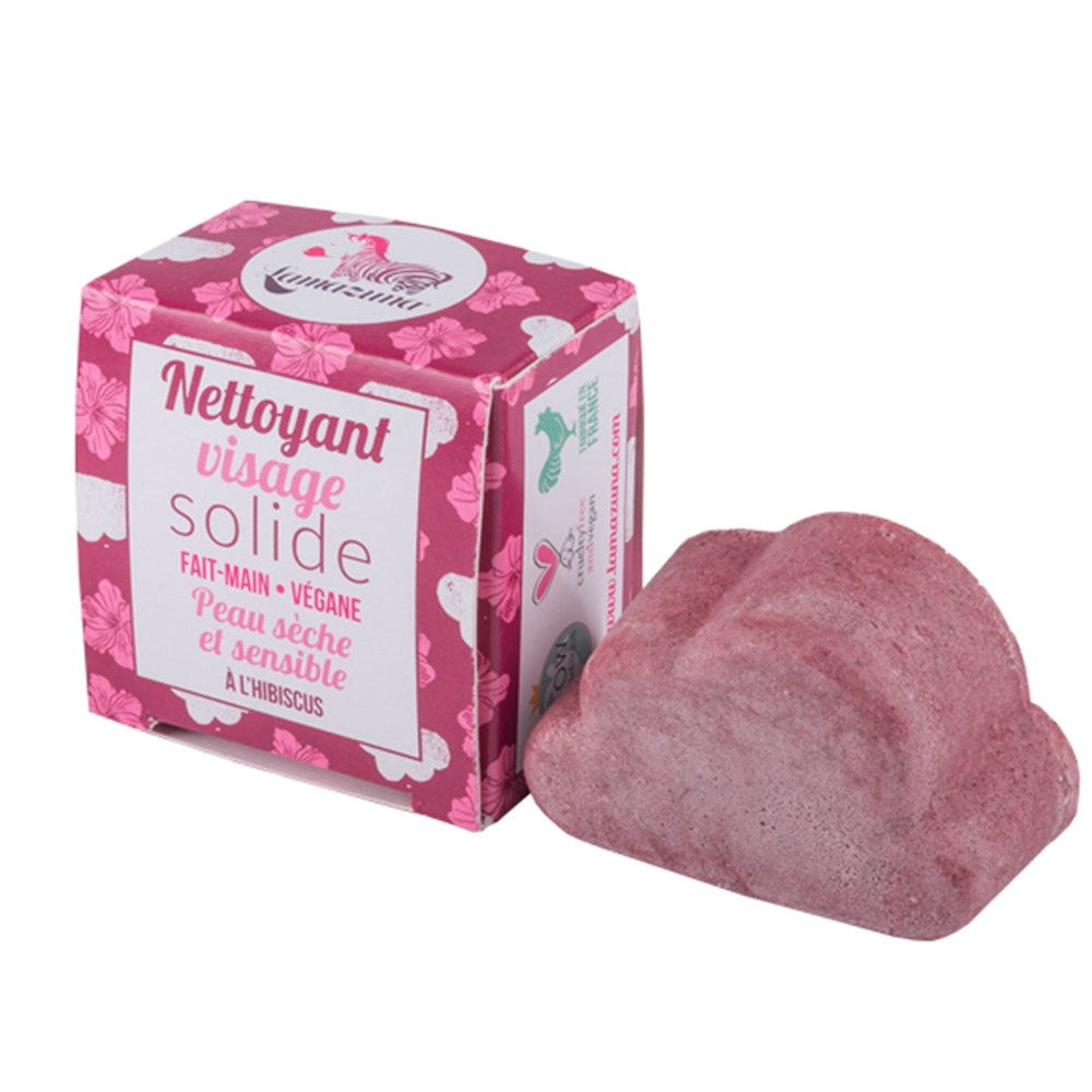 Lamazuna Nettoyant Visage Solide Parfum Hibiscus Peau Seche Et Sensible 25 g