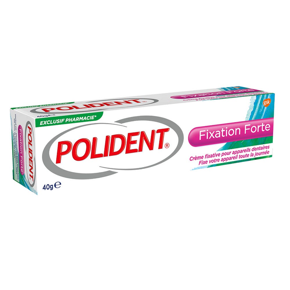Polident Creme Fixative Pour Appareils Dentaires Fixation Forte 40g