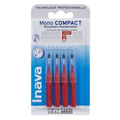 Inava Brossettes Interdentaires 1.5mm Rouge X4 Mono Compact