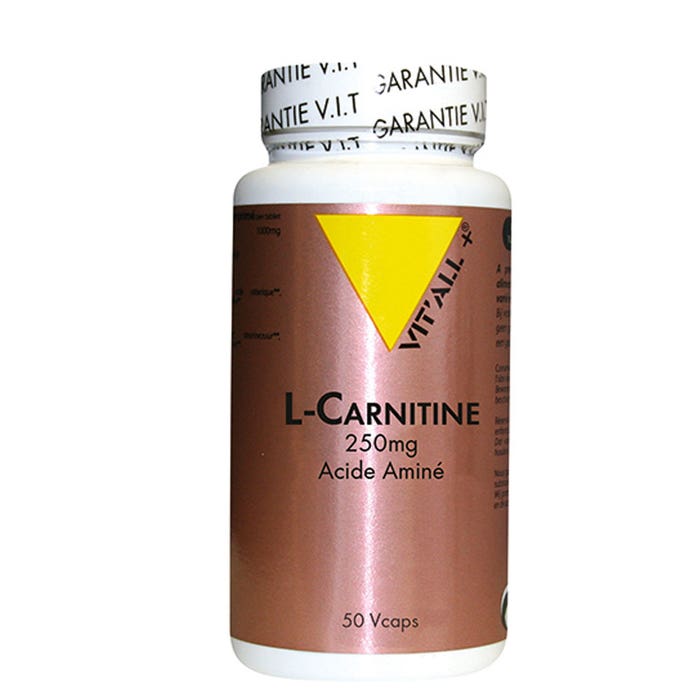 Vit'All+ L-carnitine Acide Amine 250mg 50 gélules