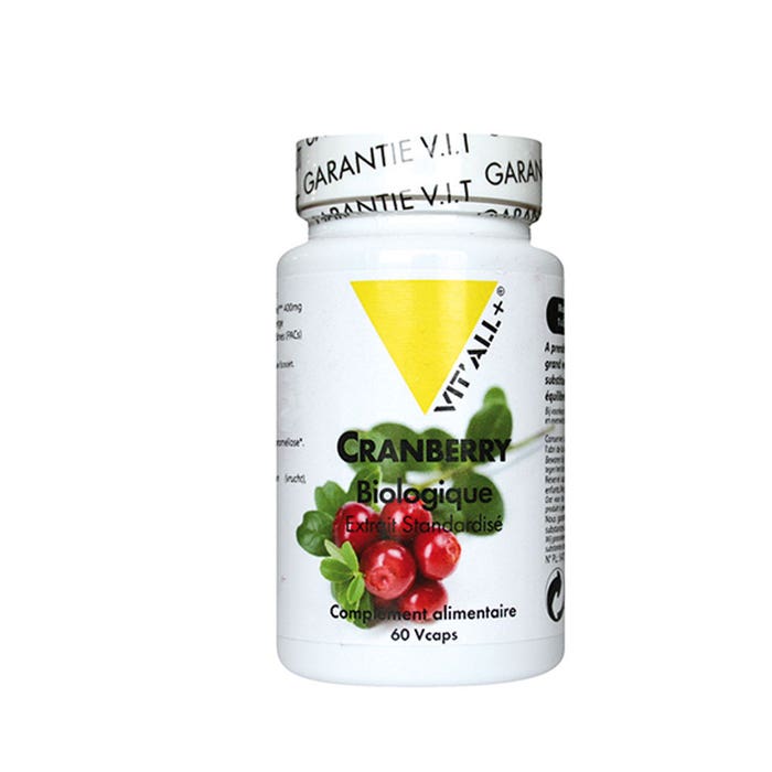 Cranberry Extrait Standardise Bio 400mg 30 Gélules Vit'All+