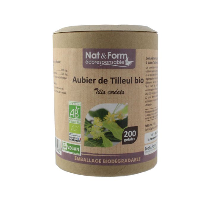Nat&Form Aubier De Tilleul Bio x 200 Gélules