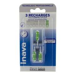 Inava Recharges Brossettes Interdentaires 2.2mm Vert X3