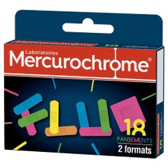 Mercurochrome Pansements Fluo 2 Formats x18