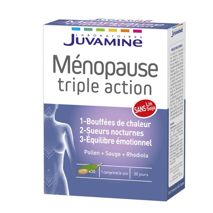 MENOPAUSE 30 COMPRIMES TRIPLE ACTION JUVAMINE