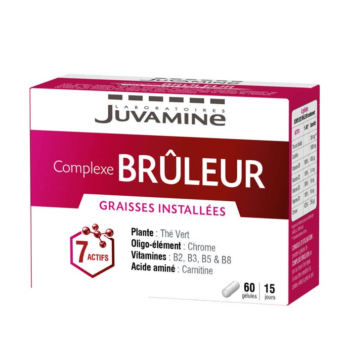 COMPLEXE BRULEUR 60 COMPRIMES GRAISSES INSTALLEES JUVAMINE